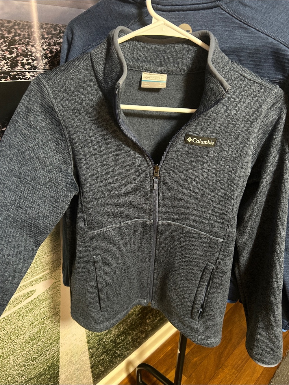 Columbia Kids Navy Heather Full-Zip Fleece Jacket